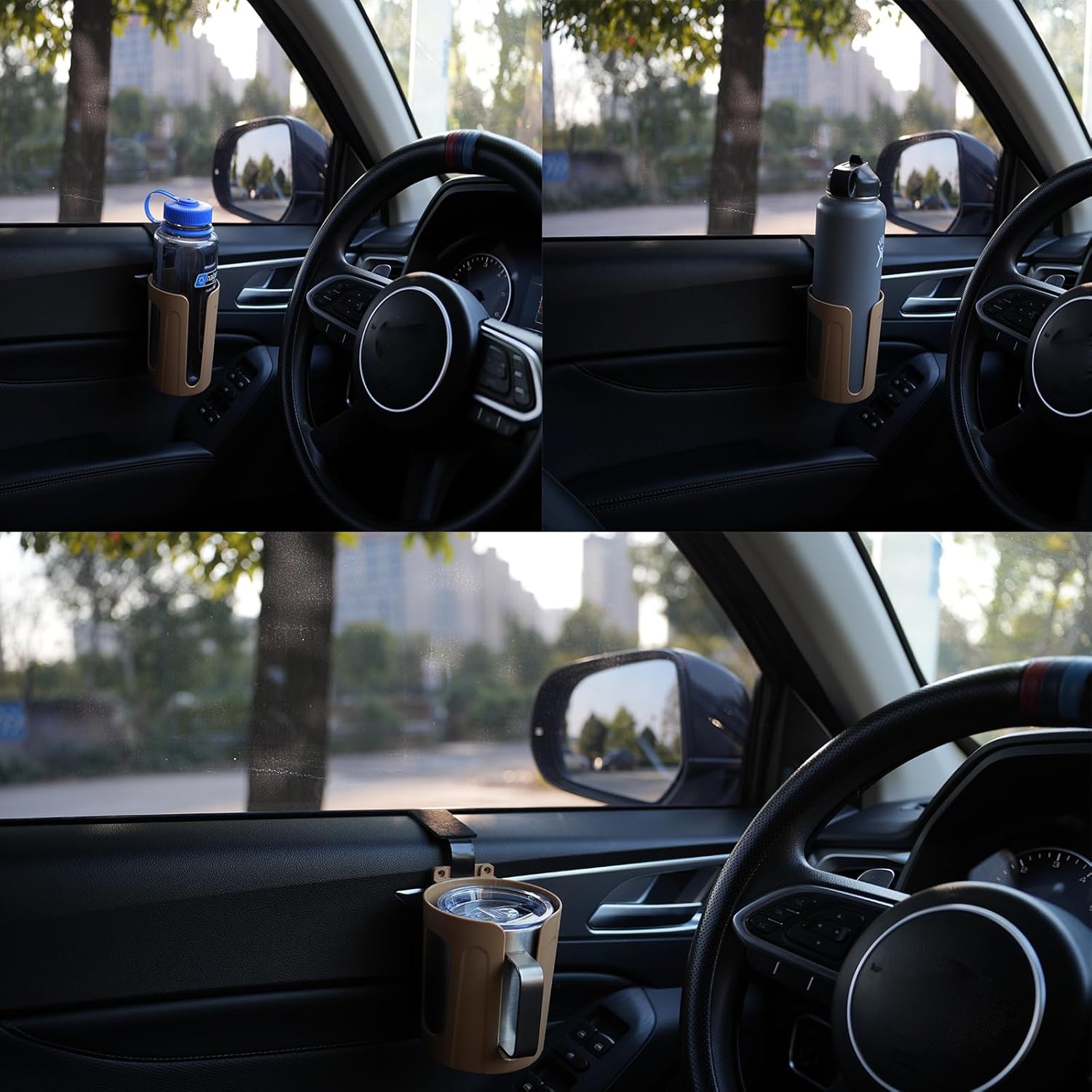 Large Car Door Cup Holder, Vehicle Armrest Cup Holder for Almost Any Size Bottle or Can - Image 3