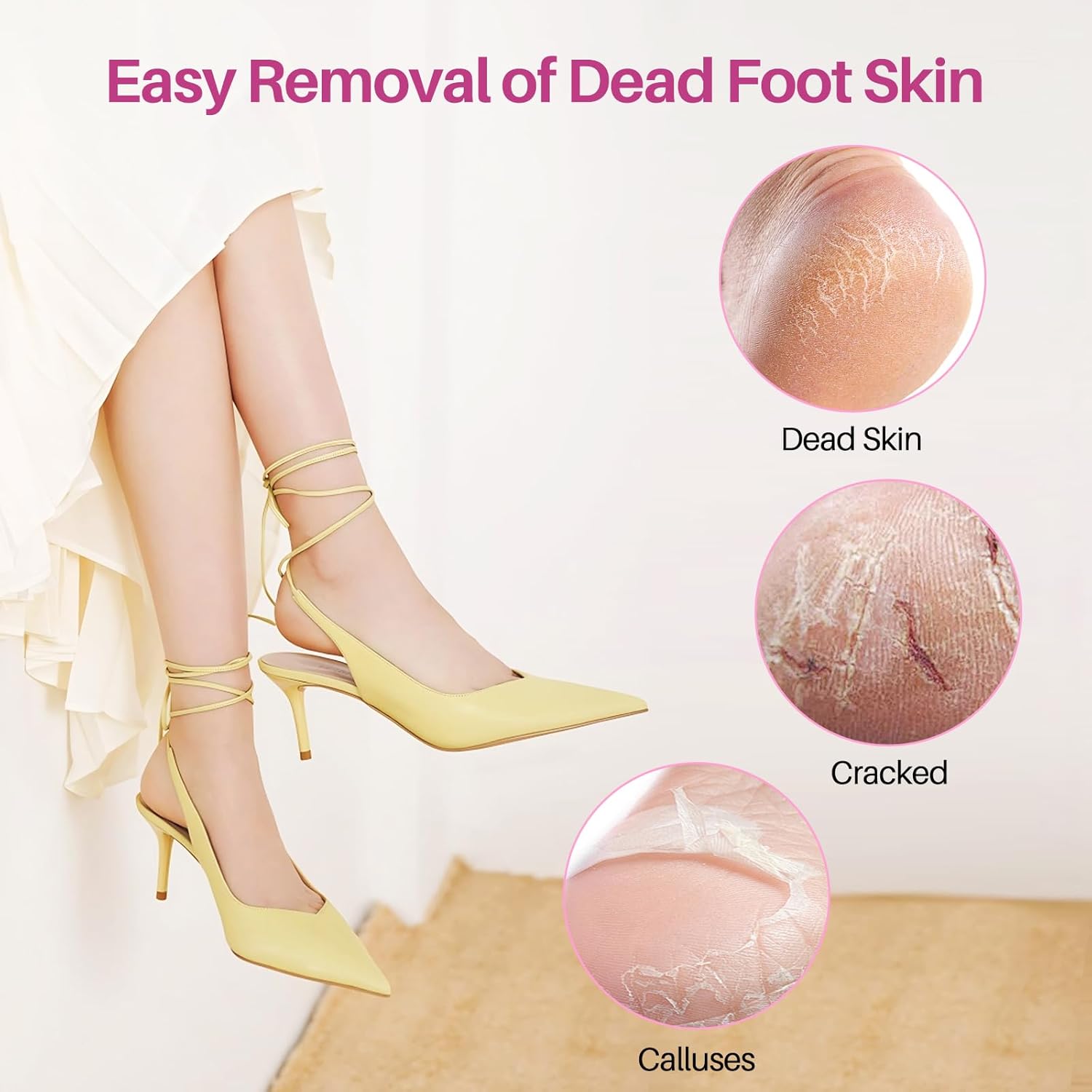 Replaceable Sandpaper for Electric Foot File: 60 Pcs/1 Box Feet Grinder for Skin and Callus Remover - 80/180 Grit Fine Sandpaper Refill Discs for Home Spa Salon - Image 5