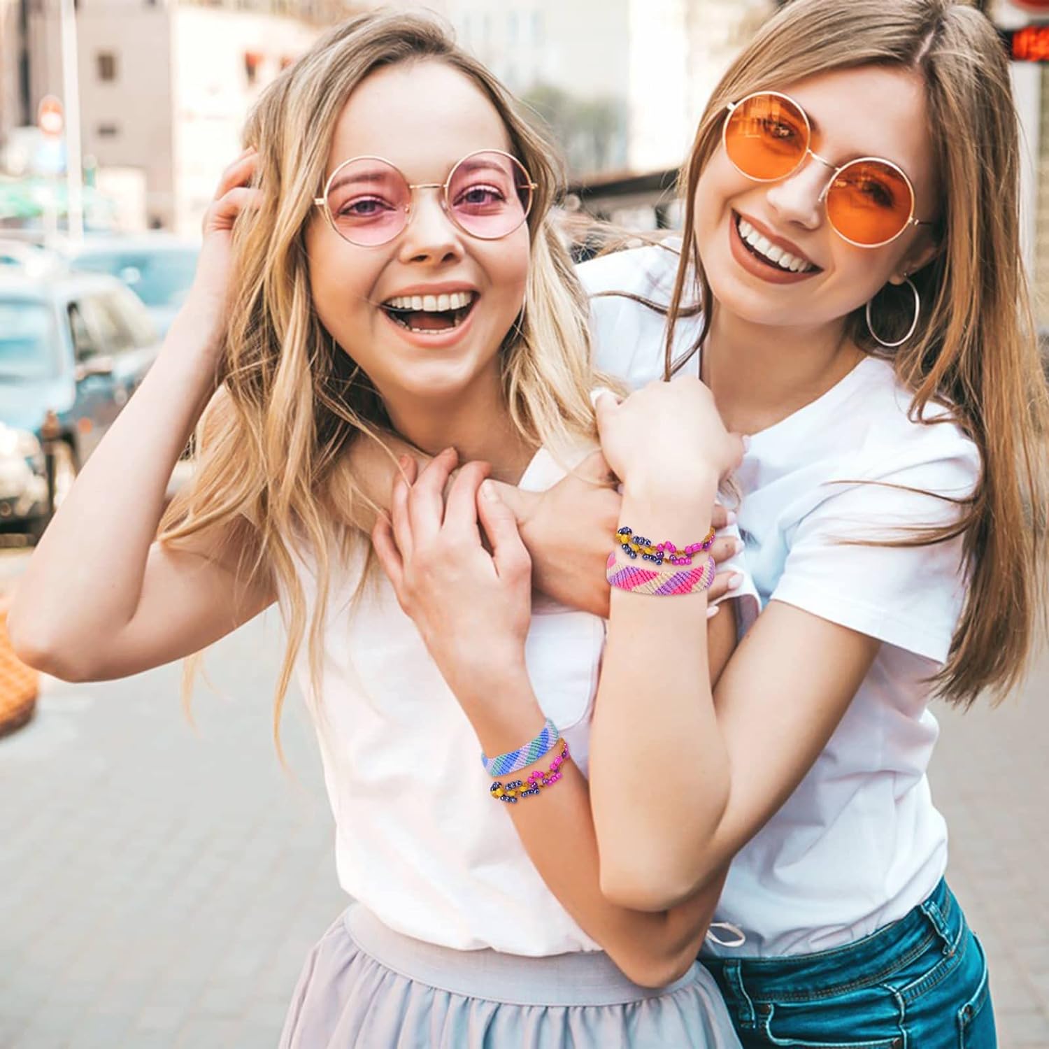 PAXCOO 488Pcs String Bracelet Making Kit, Friendship Bracelet String Kit with 50 Skeins Embroidery Floss Cross Stitch Thread, 400Pcs Friendship Bracelet Beads, 37Pcs Embroidery Tools - Image 7