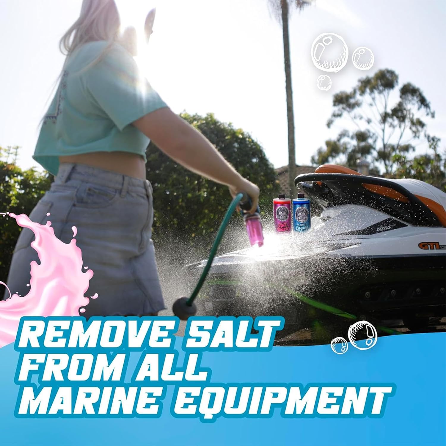 Salty Captain Foaming Salt Remover Wash - Clean & Remove Salt Off Boats & Cars, Prevent Saltwater Corrosion on Marine JetSkis, Trailers, Eco-Friendly Salt Neutralizer Boat Cleaner - Image 8