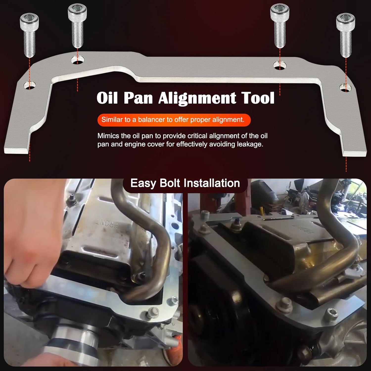 Front and Rear Cover Billet Alignment Tool & Oil Pan Alignment Tool Fits for LS Series Engines 4.8 5.3 5.7 6.0 LS1 LS2 LS3 LS6 L99 LS9 LSA LQ4 - Image 4