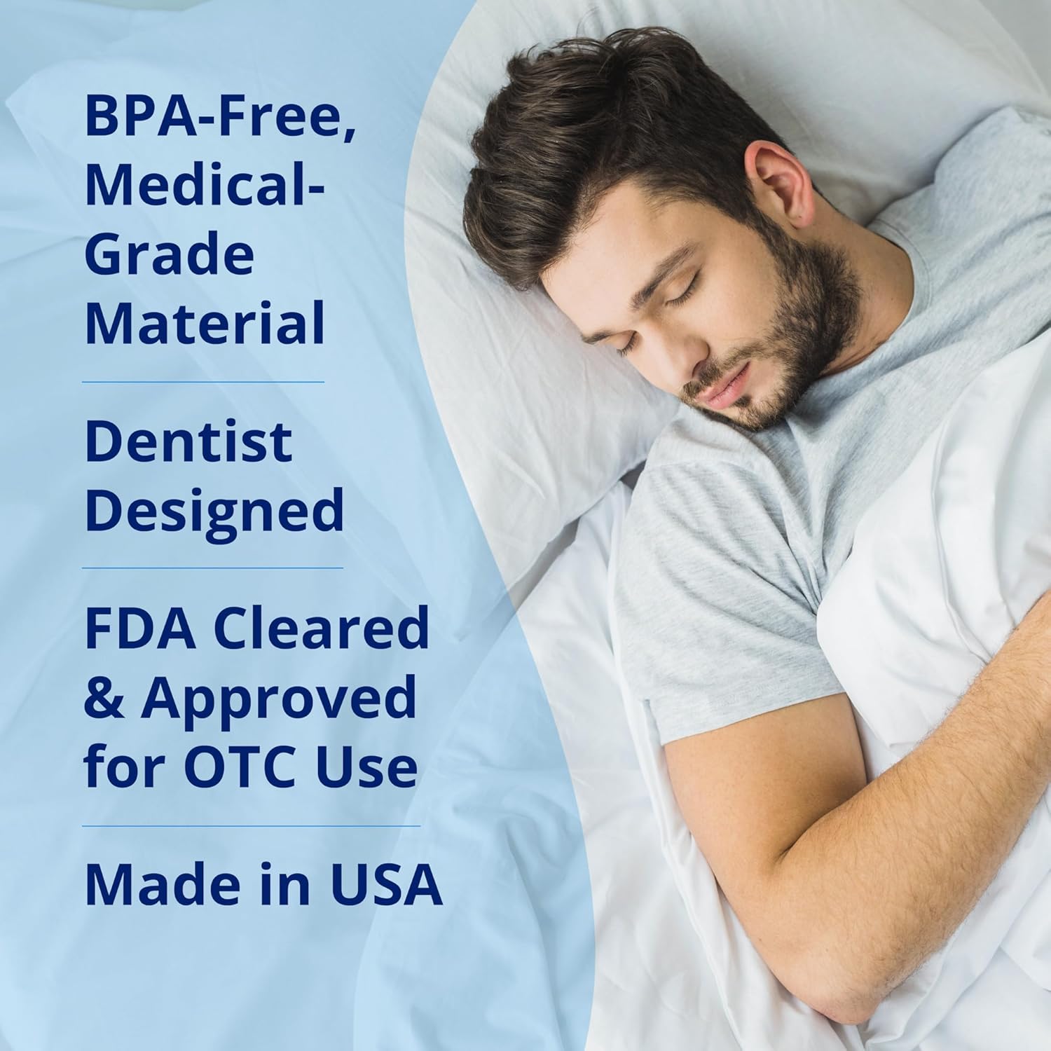 ZQuiet, Anti-Snoring Mouthpiece, Comfort Size #1, Single Refill, Blue, Made in USA, BPA-Free, Medical-Grade Material - Image 4