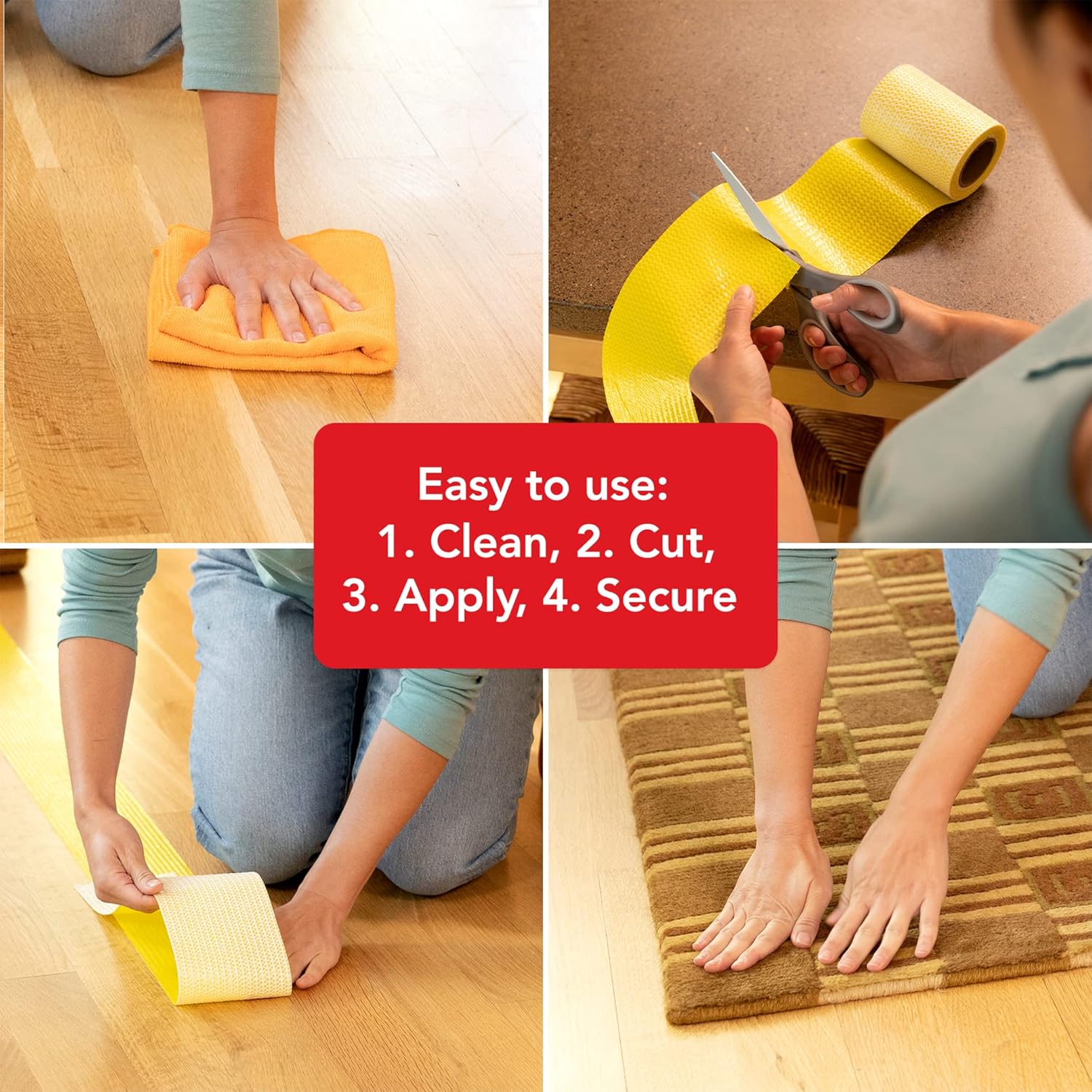 Rug Gripper Tape for Area Rugs and Runners (4" x25ft) - Image 7