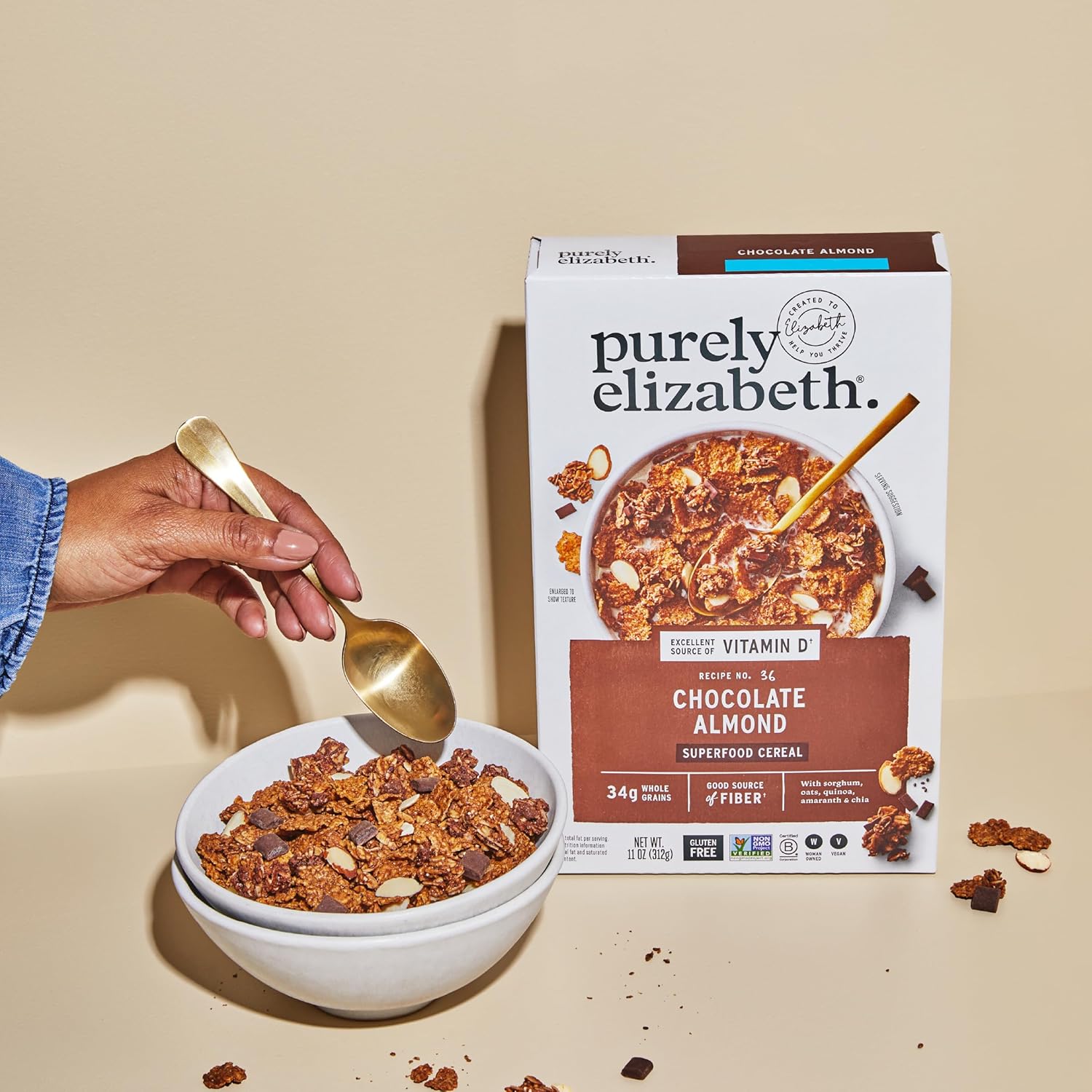 Purely Elizabeth, Cereal Superfood Chocolate Almond, 11 Ounce - Image 5