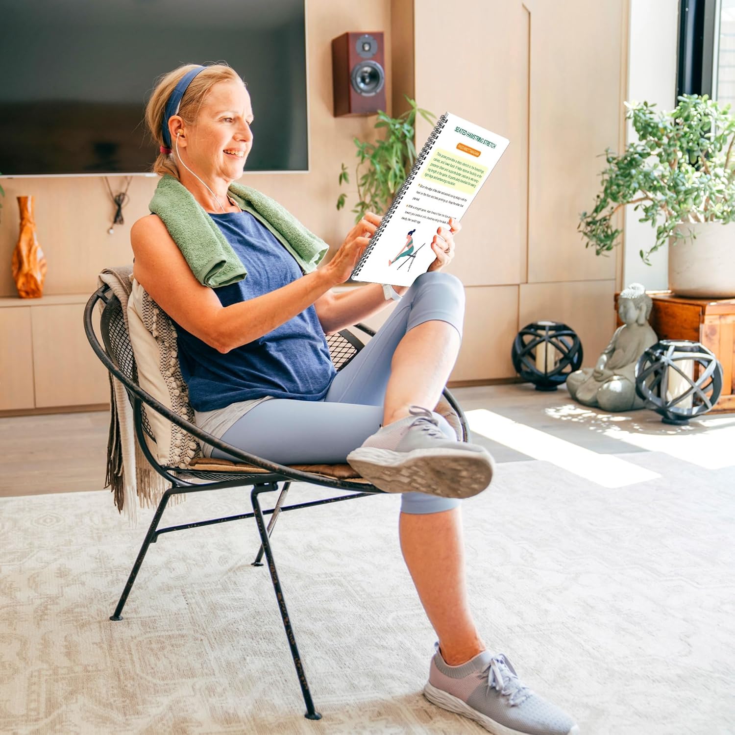 Chair Yoga for Seniors Over 60 Book & Chart – 30-Day Challenge, Gentle Seated Yoga Guide, Chair Yoga for Weight Loss & Flexibility, Senior Chair Exercises for Women & Men, 8.5x11" Book on Chair Yoga - Image 7