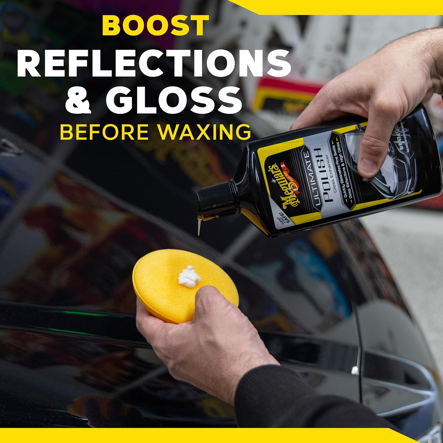Meguiar's Ultimate Polish – High-Gloss Polish for a Show Car Shine – Permanently Removes Light Swirls to Produce a Deep, Wet Reflection with a High Gloss Shine - Easy to Use, 16 Oz - Image 8