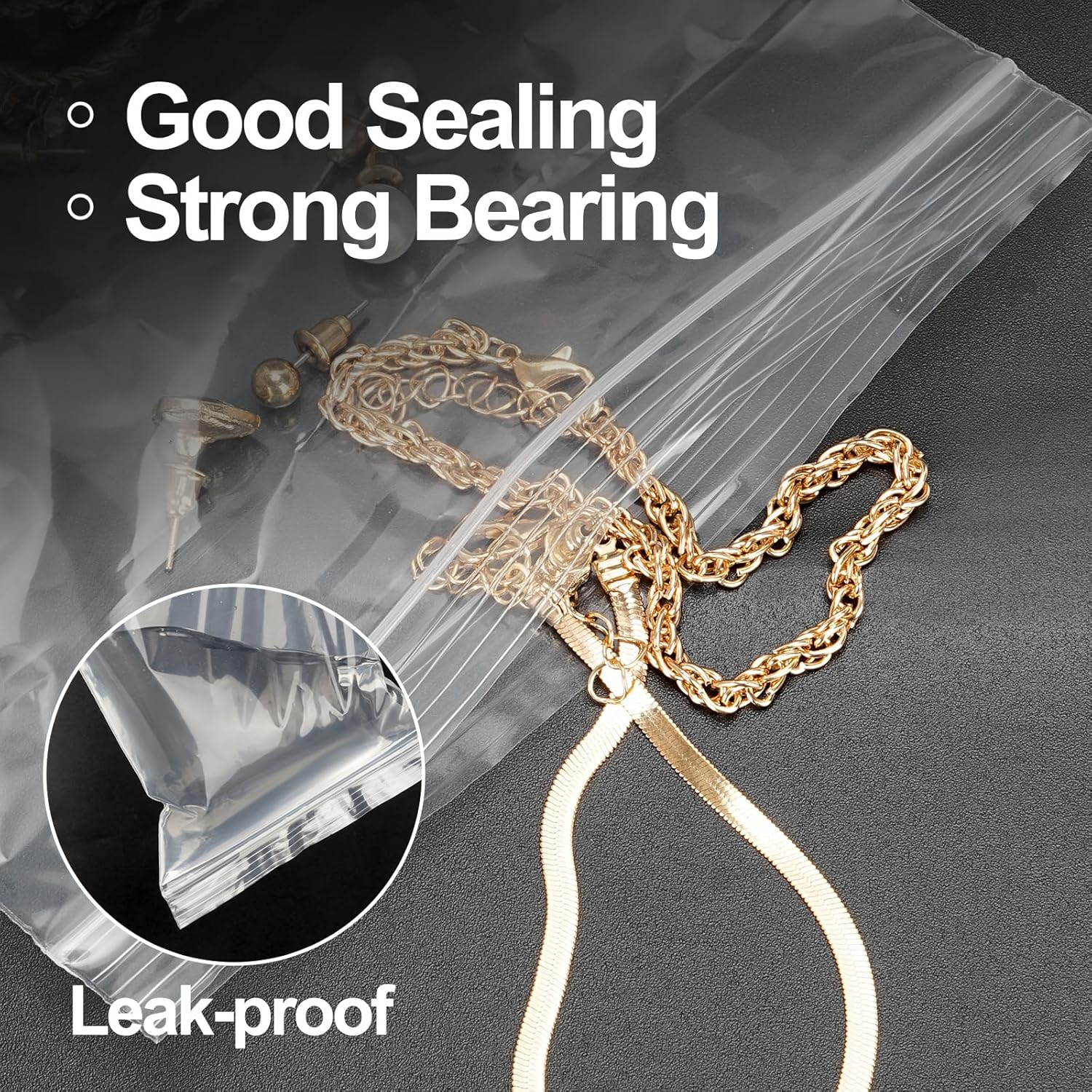 1000Pcs Small Plastic Bags 2x3 Inch, 2 Mil Clear Reclosable Poly Baggies for Packaging, Storage, Jewelry, Crafts, Food Safe Resealable Zip Bag - Image 5