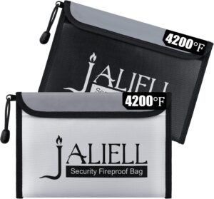 2 Pack Fireproof Money Bag (9.5...