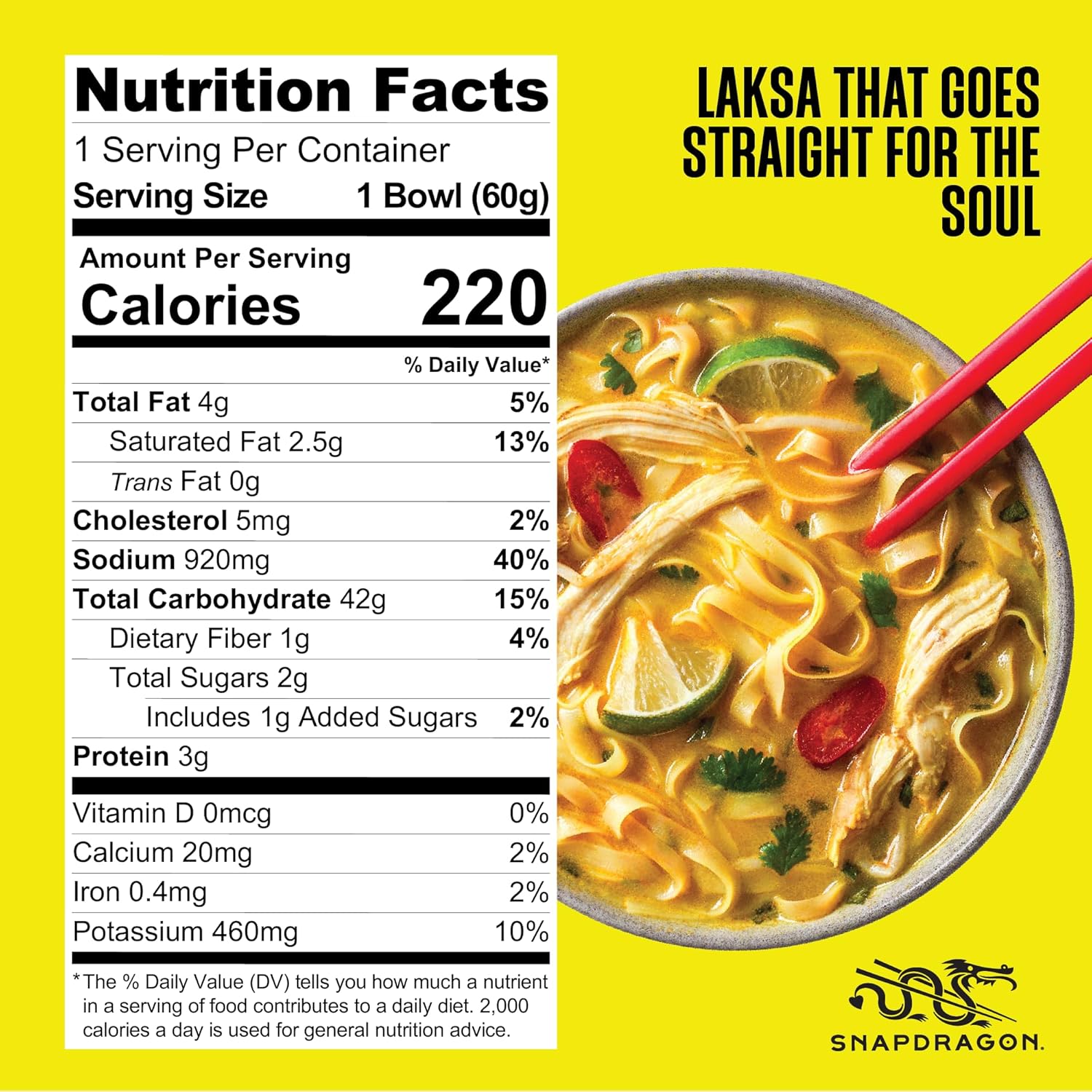 Snapdragon Laksa Curry Instant Noodle Bowls | Coconut Curry Flavor with Rice Noodles | Gluten-Free | No MSG Added | 2.1 oz (6 Pack) - Image 5