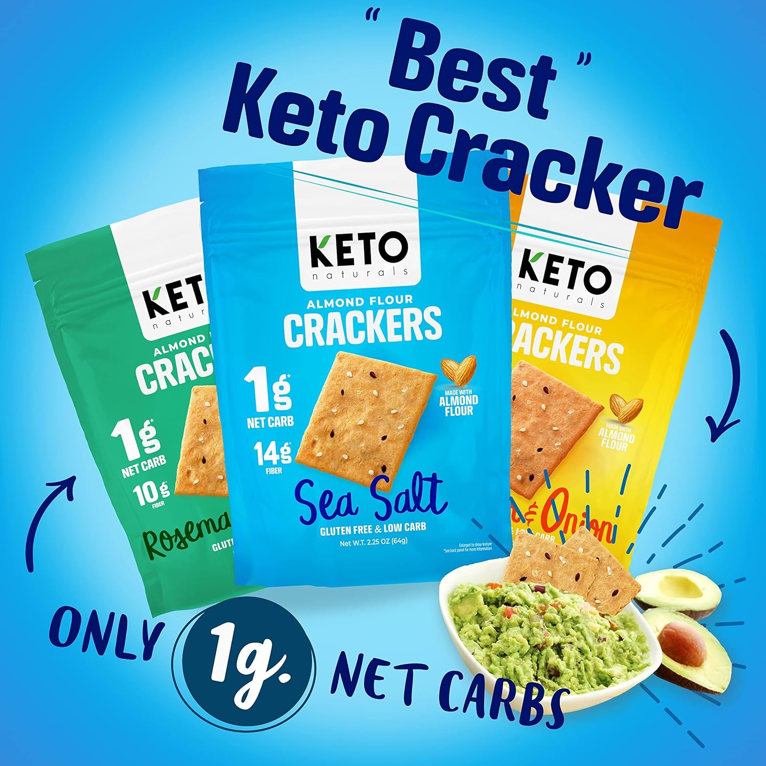 keto snacks Keto Crackers chips (variety) low carb Crackers Almond flour. Low carb snack keyto cracker zero carbs snacks no sugar, 0 no carbs sugar free snack high fiber. - Image 3