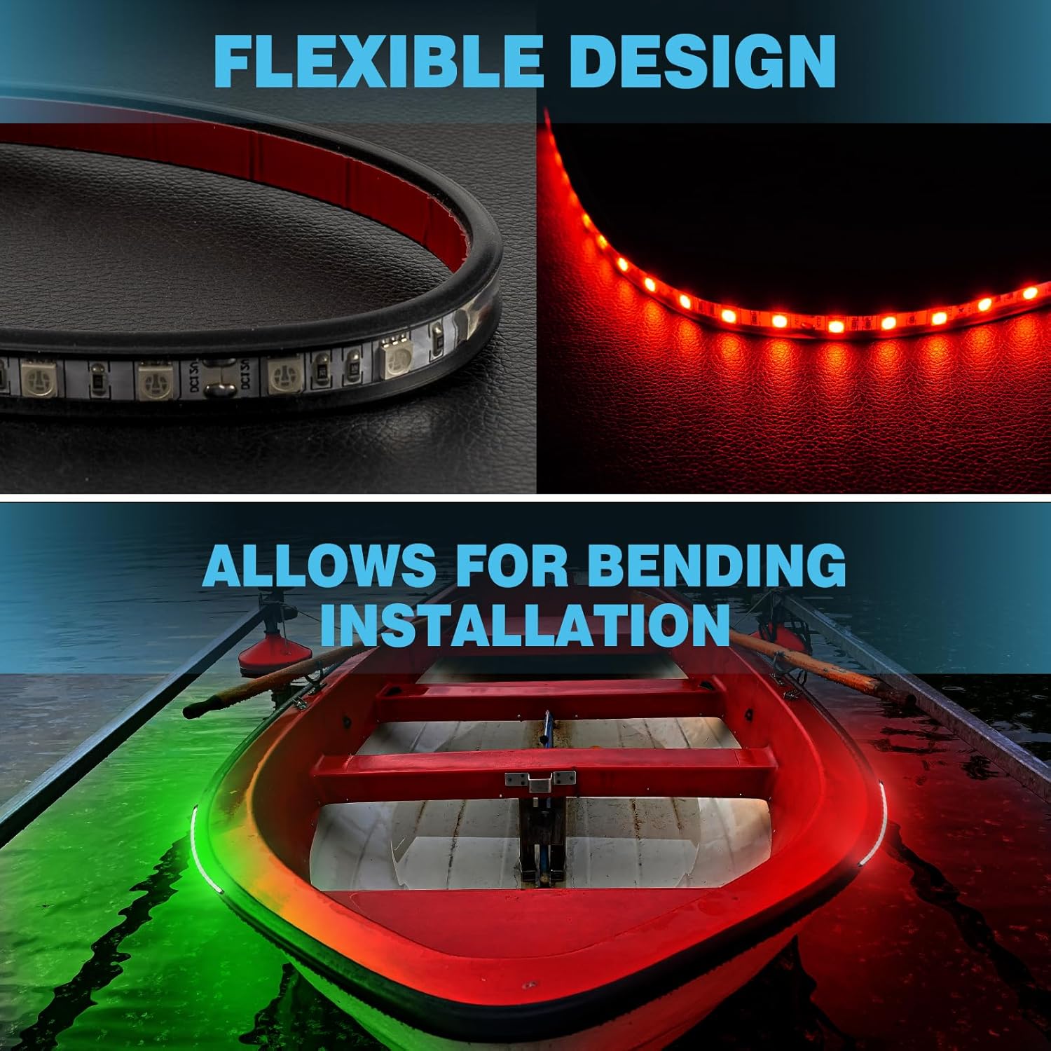 Boat Navigation Lights Red and Green, Bow Lights for Boats LED, Marine Running Lights Waterproof 12V for Night Fishing Small Boats and Pontoon - Image 5