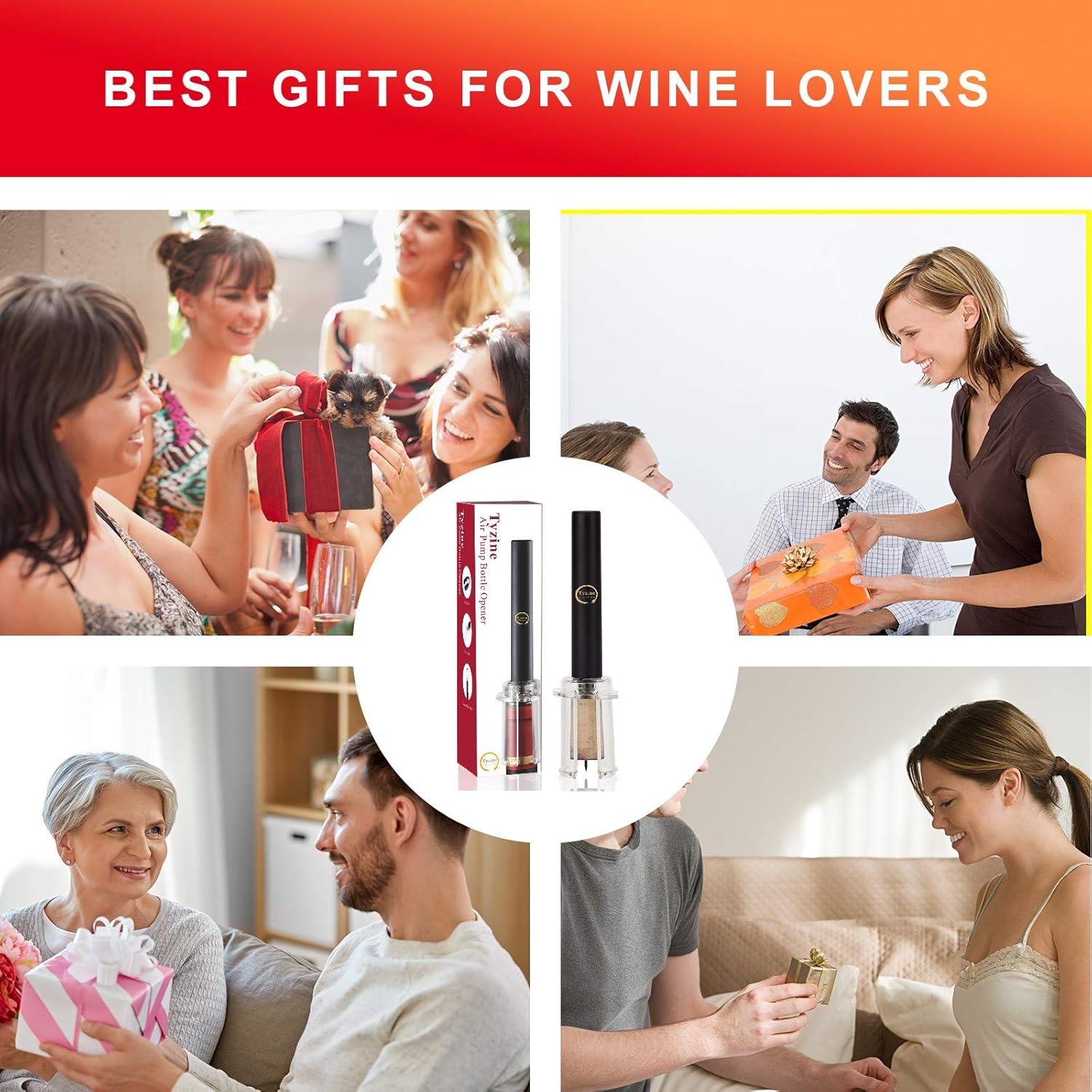 Wine Air Pressure Pump Bottle Opener Set With Foil Cutter,Simple Wine Pump Cork Remover Corkscrew,Efficient Corkscrew Bottle Opener,Easy Screw Out Tool,Great For Wine Lovers,Perfect Wine Gift. - Image 6