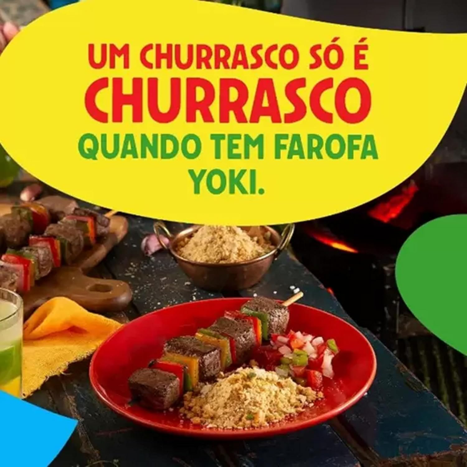 Yoki Seasoned Cassava Flour Farofa de Mandioca Pronta 400g, 14 Ounce (2 Pack) - Image 3