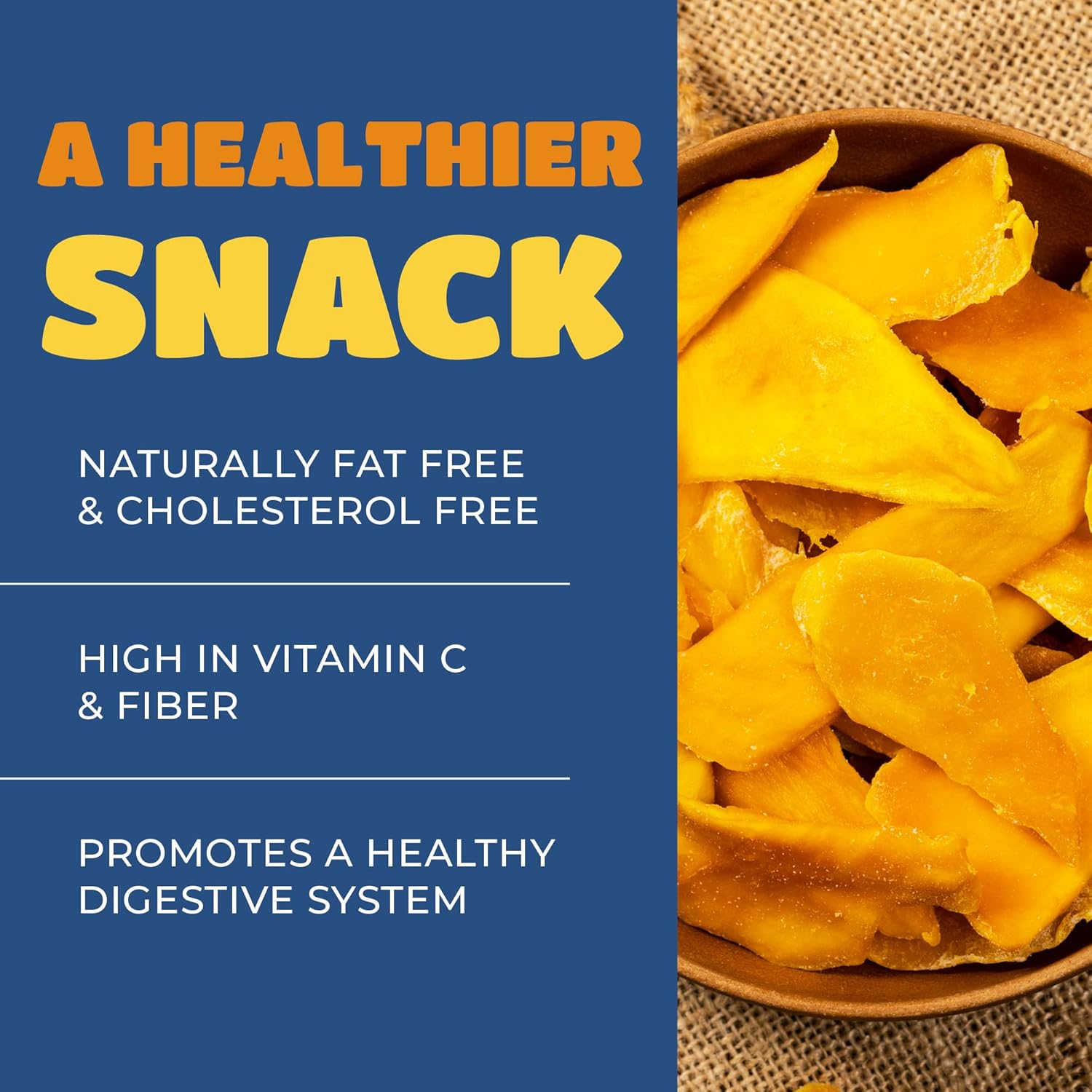 Dried Mango Slices - Delicious Texture Soft & Juicy Low Sugar Added Dried Mango - Naturally Ripened Mangos -Gluten Free Dry Mangoes Natural Source of Vitamin C, Fiber, (Mango 8 oz. 6 Pack) - Image 5