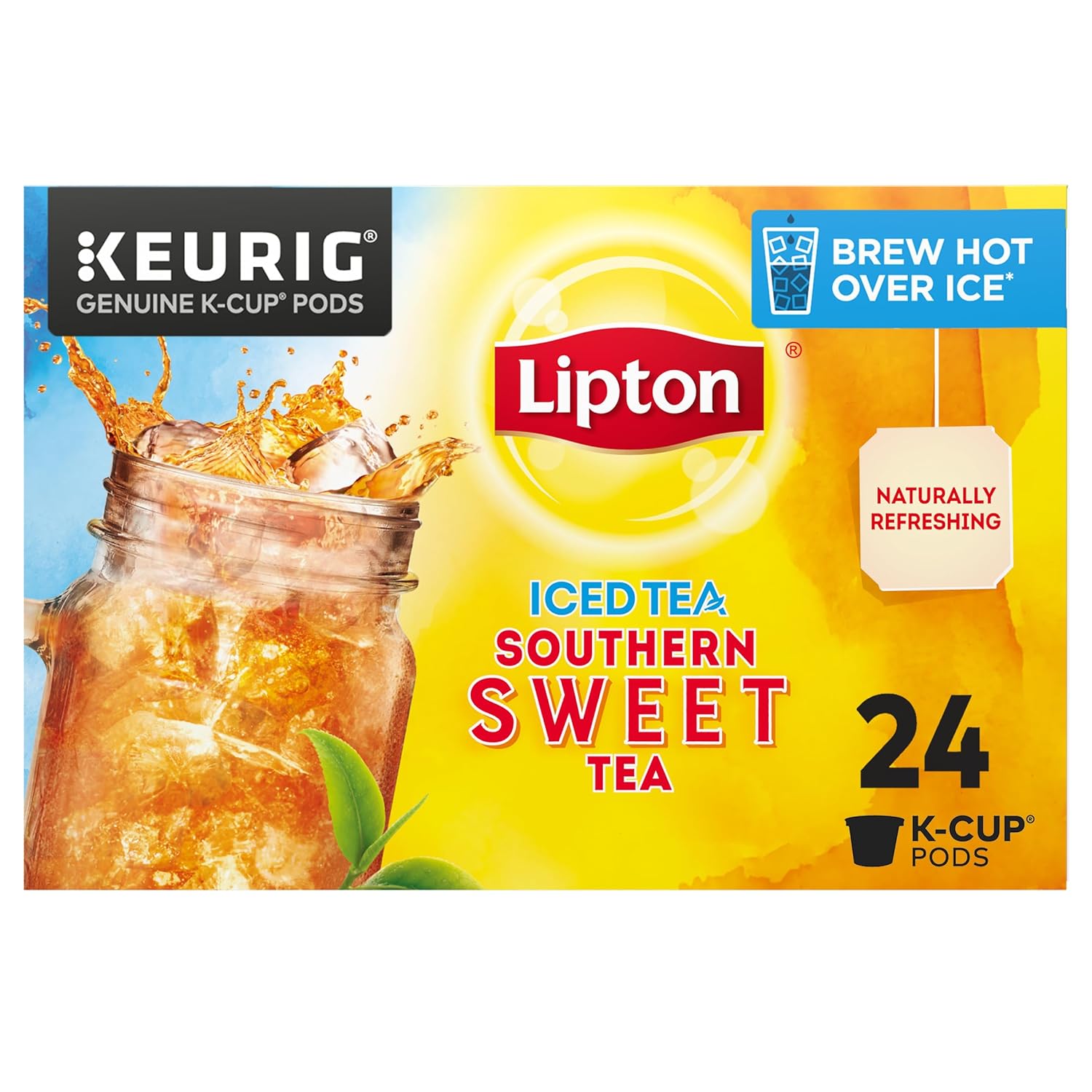 Lipton Iced Tea K-Cups, Southern Sweet Black Tea, 24 Total K-Cup Pods
