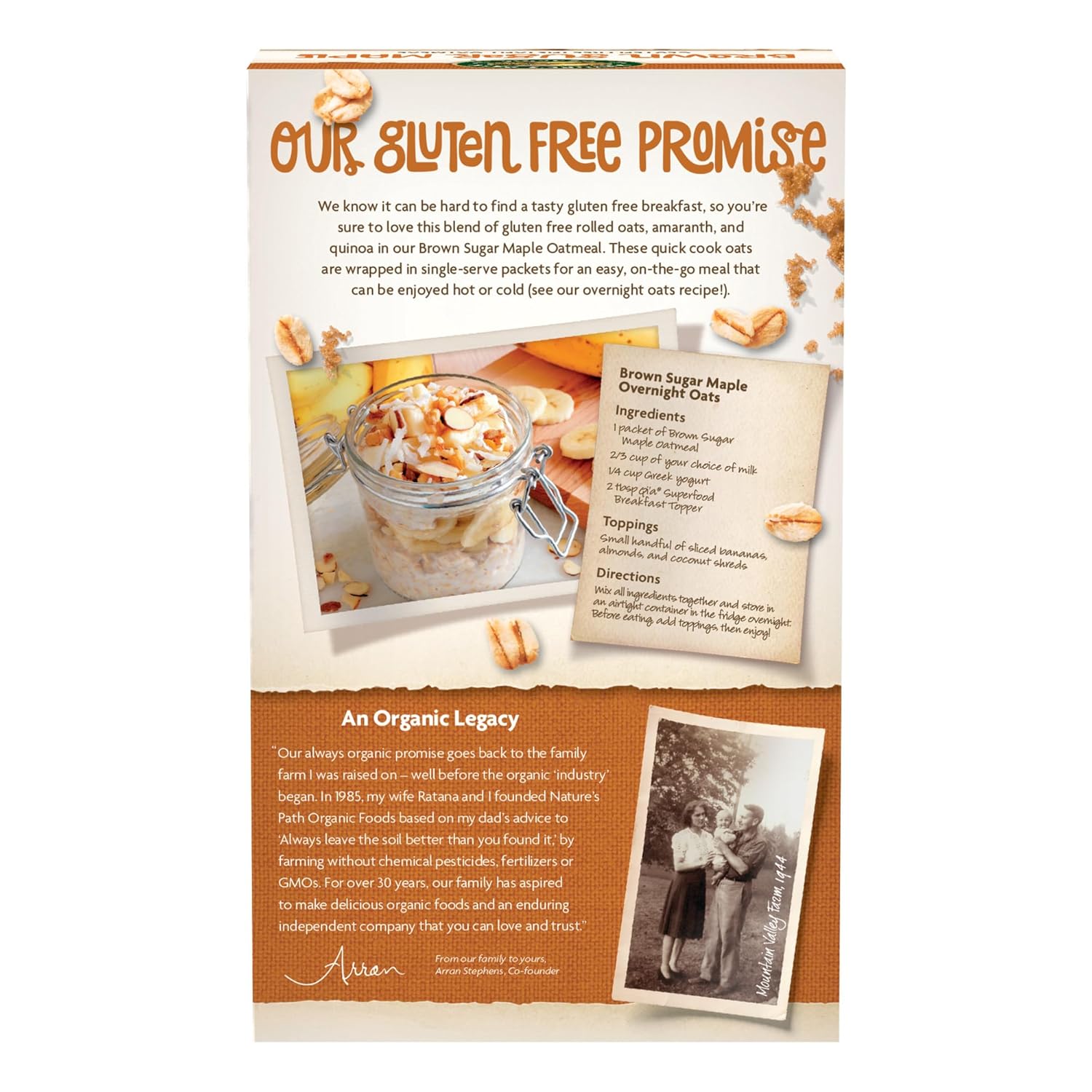 Nature's Path Organic Brown Sugar Maple Instant Oatmeal, 11.3 oz (Pack of 6), Gluten Free, Non-GMO - Image 4