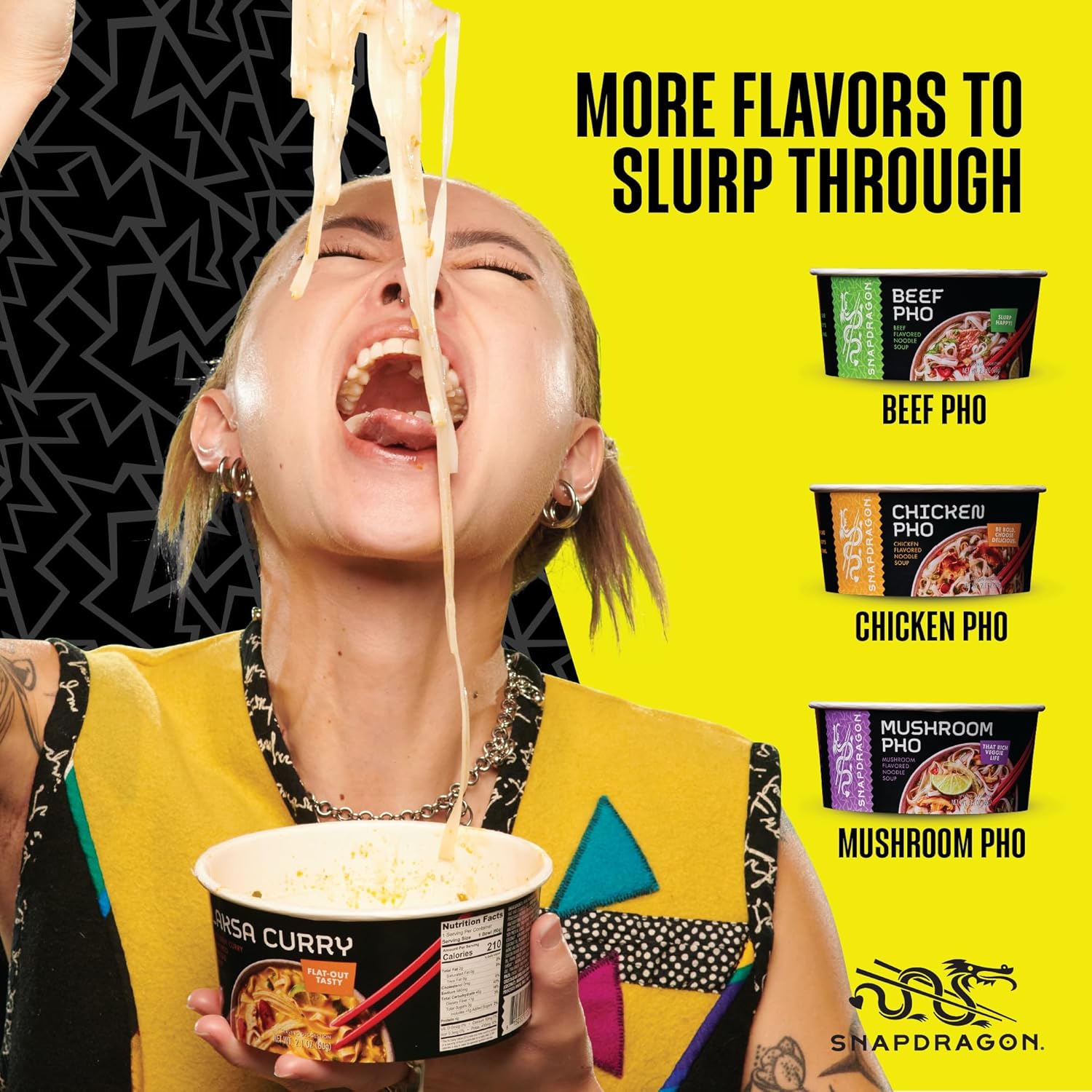 Snapdragon Laksa Curry Instant Noodle Bowls | Coconut Curry Flavor with Rice Noodles | Gluten-Free | No MSG Added | 2.1 oz (6 Pack) - Image 4