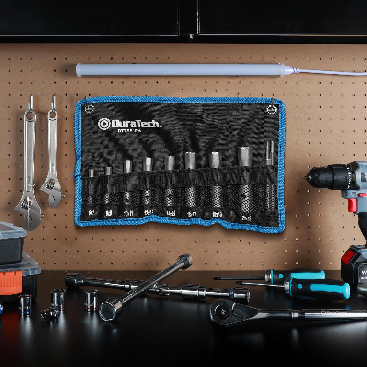 DURATECH 10-Piece Shower Valve Socket Wrench Set with Bar Handles, Metric, 6-22mm, for Removing Tub & Shower Valve, Home Plumbing Repairs - Image 6