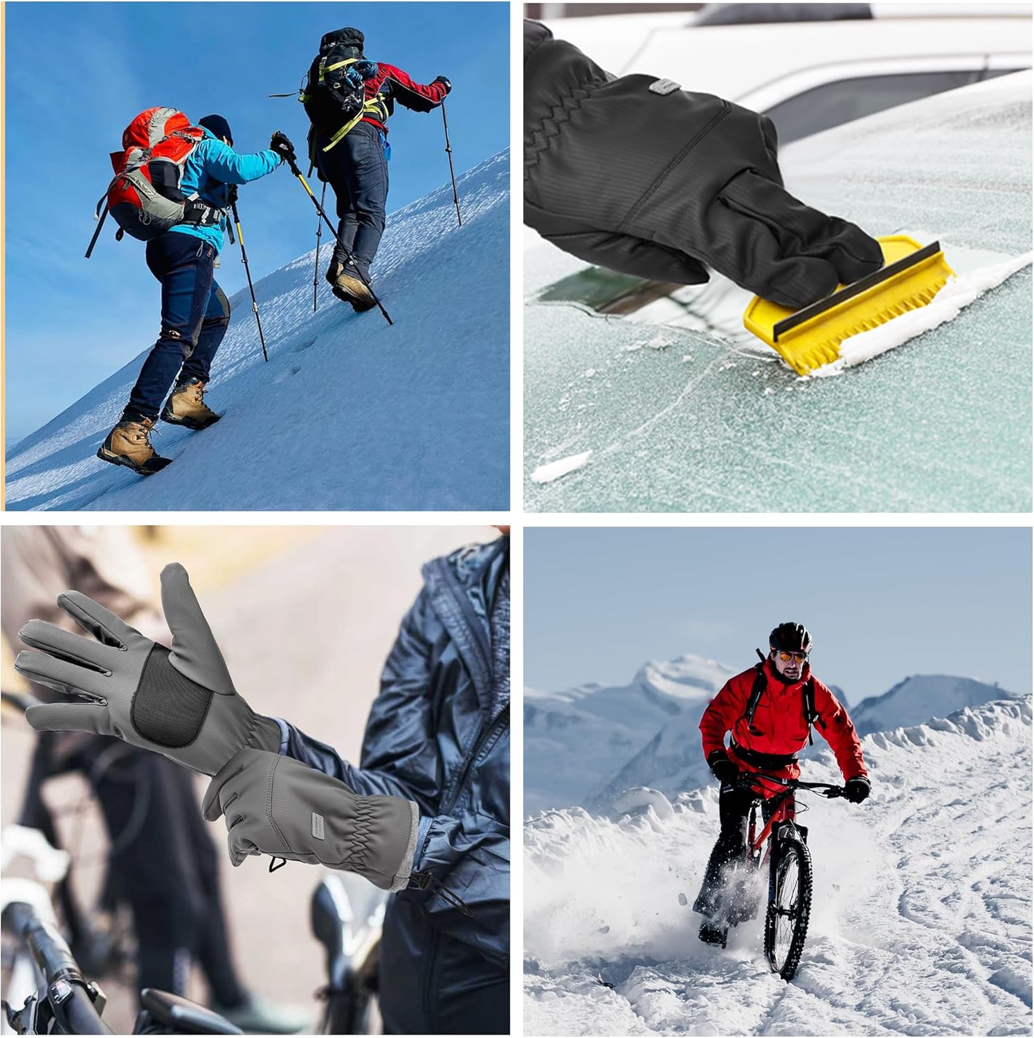 Winter Gloves for Men Women Waterproof Thermal Windproof,TouchScreen for Running,Cycling,Skiing,Snowboarding,Driving in Cold Weather - Image 6