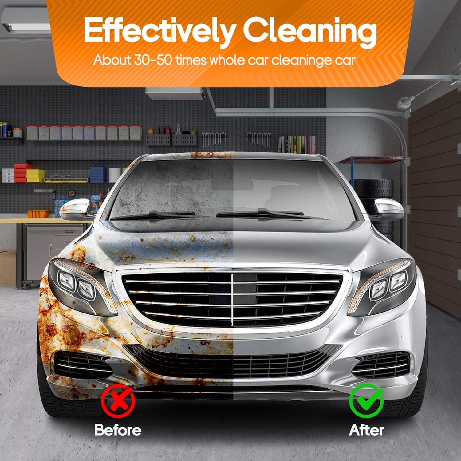 2PCS Clay Towel Auto Detailing, Clay Bar Towel Cloth Auto Detailing for Car (12 x 12 in) (Orange) - Image 5