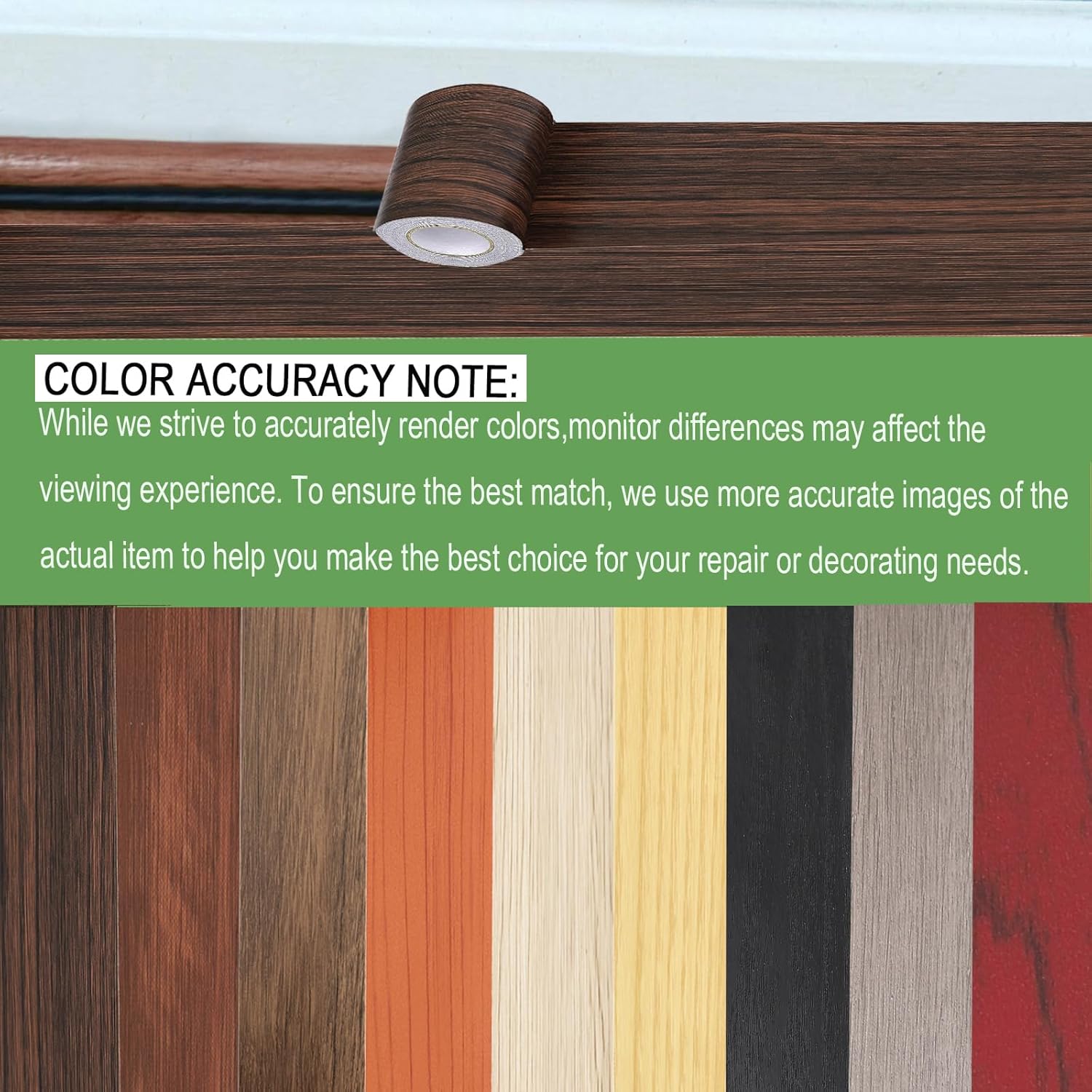 Wood Grain Repair Tape, 4.7 inch X 32ft Self Adhesive Grain Repair Patch for Tables, Chairs, Baseboards, Doors, Windows, Floors, Handicraft DIY. - Image 3