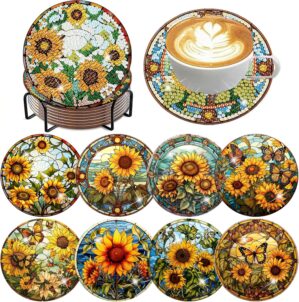 ijbnhd 8 Pcs Sunflower Diamond Art ...