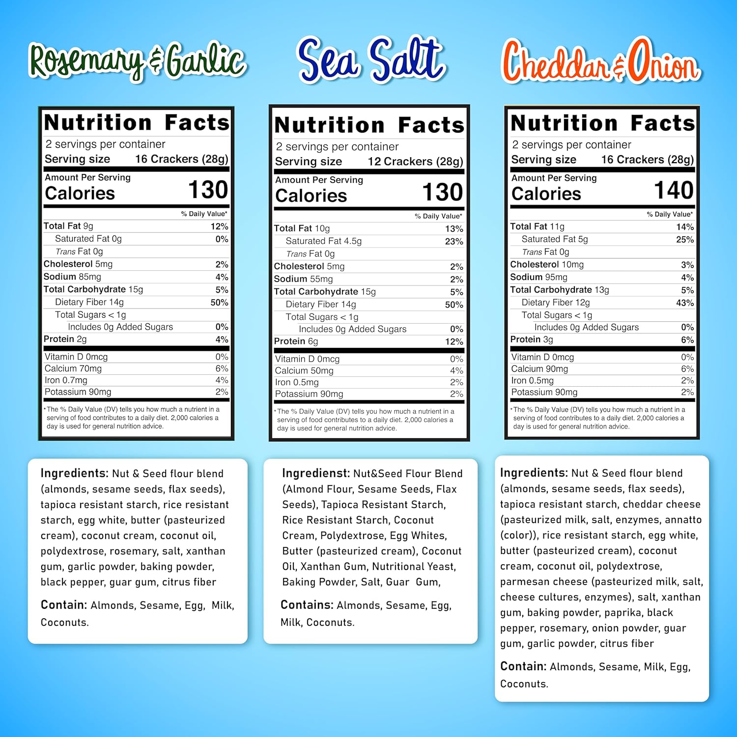 keto snacks Keto Crackers chips (variety) low carb Crackers Almond flour. Low carb snack keyto cracker zero carbs snacks no sugar, 0 no carbs sugar free snack high fiber. - Image 2