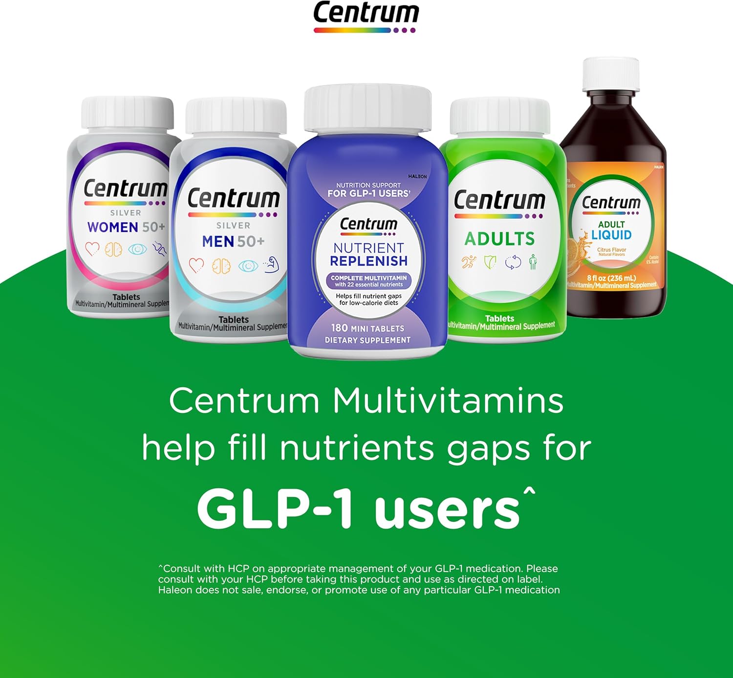 Centrum Silver Women's Multivitamin for Women 50 Plus, Multivitamin/Multimineral Supplement with Vitamin D3, B Vitamins, Non-GMO Ingredients, Supports memory and cognition in older adults - 65 Ct - Image 8