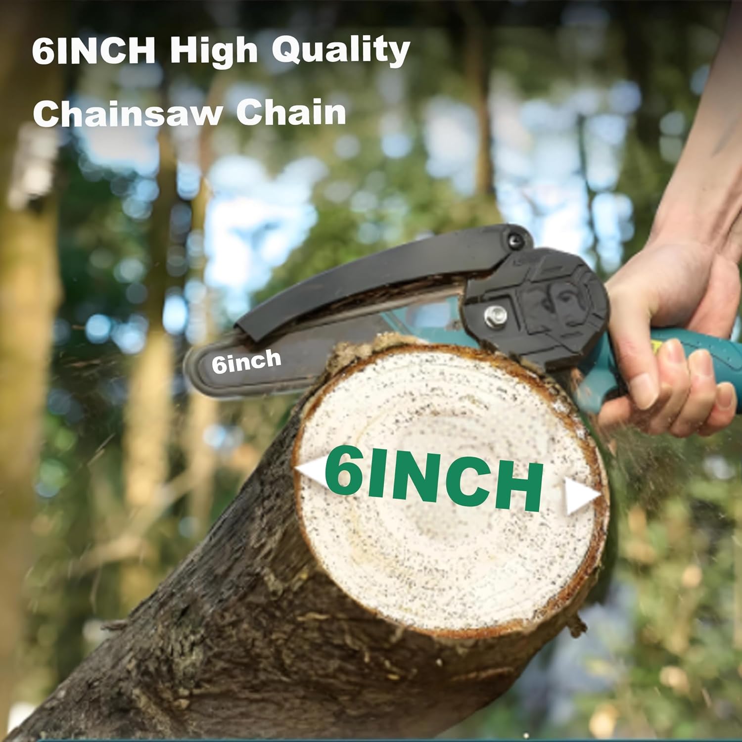 Mini Chainsaw Chain, 5 chains 6-Inch Replacement Saw Chain for 6 inch Mini Cordless Electric Chainsaw, With 37 Drive Links, Chainsaw accessories - Image 2