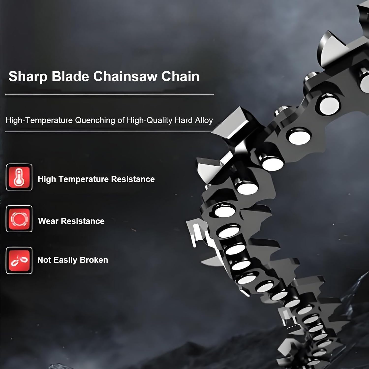 Mini Chainsaw Chain, 5 chains 6-Inch Replacement Saw Chain for 6 inch Mini Cordless Electric Chainsaw, With 37 Drive Links, Chainsaw accessories - Image 6