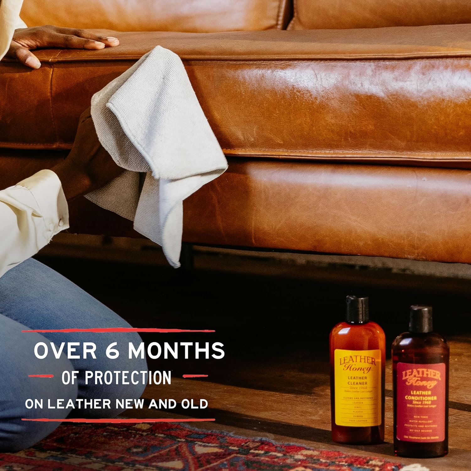 Leather Honey Leather Conditioner, Non-Toxic & Made in the Usa Since 1968. Protect & Restore Leather Couches & Furniture, Car Interiors, Boots, Jackets, Shoes, Bags & Accessories. Safe for Any Colors - Image 4