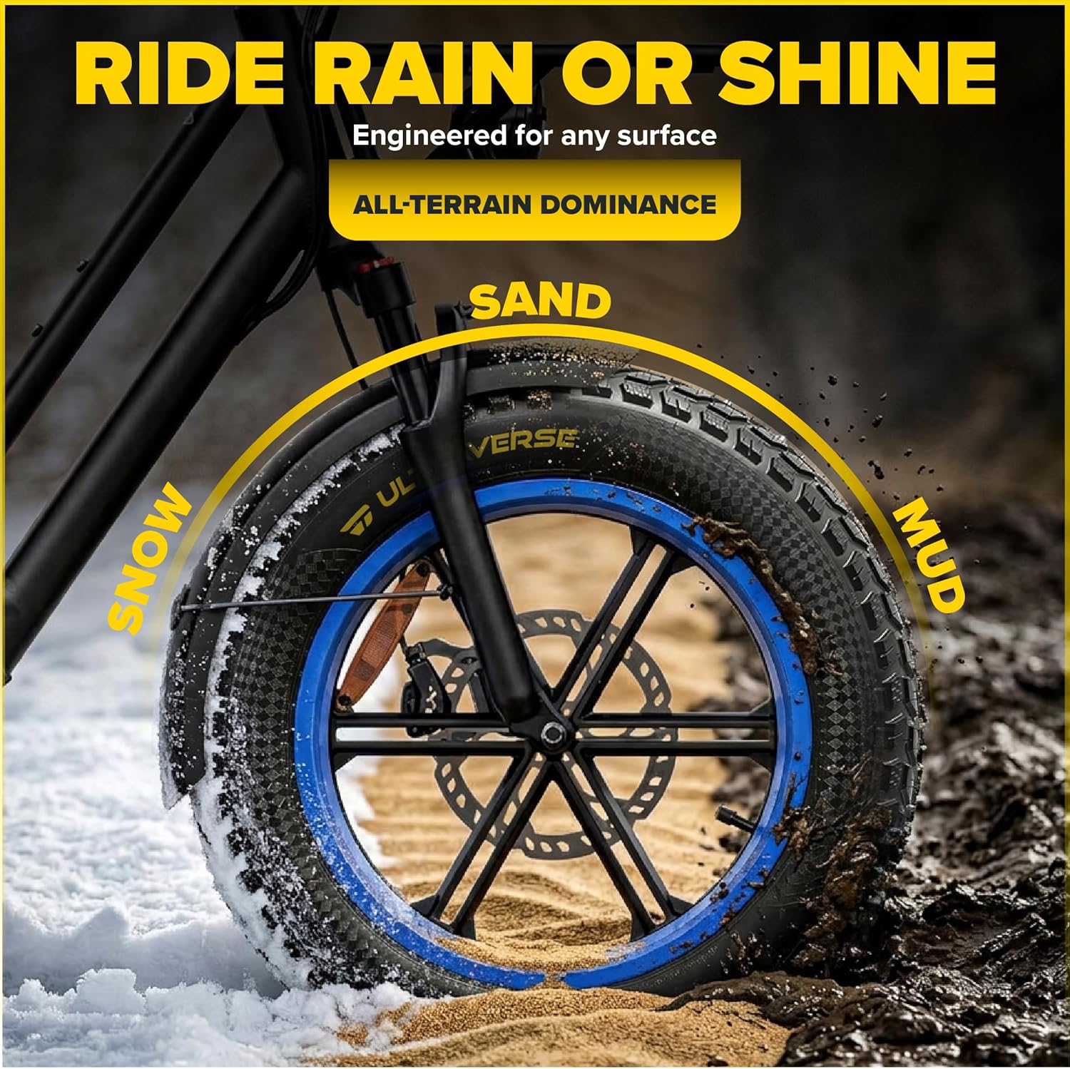 ULTRAVERSE 24x4 E-Bike Fat Tire - Robust, High-Performance 24inch Fat Tyre for MTB and Ebikes, Durable All-Terrain Directional Tread, Superior Density for Street & Trail Adventures-1 Unit - Image 4
