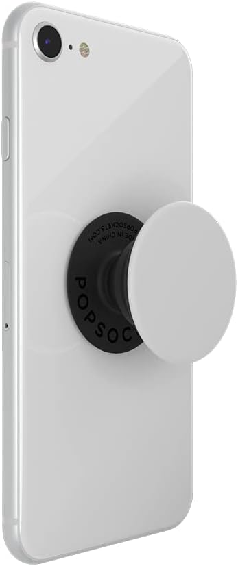 PopSockets Phone Grip with Expanding Kickstand, Adhesive Grip - White on Black - Image 2