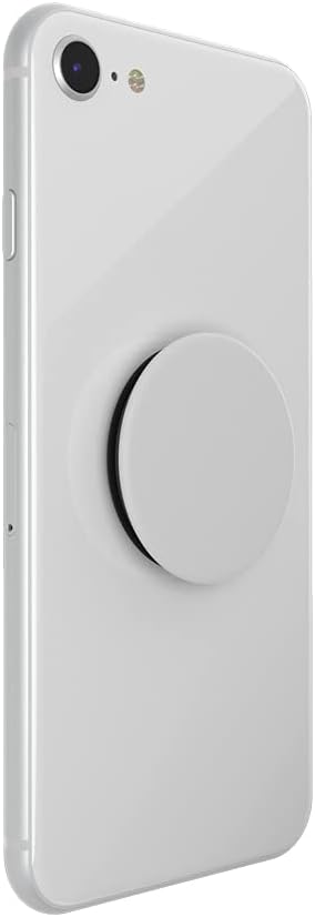 PopSockets Phone Grip with Expanding Kickstand, Adhesive Grip - White on Black - Image 3
