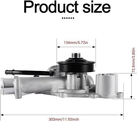 AULINK 53022192AE Water Pump AW6341 For Dodge Durango 2009, Ram 1500 2009-2020, Ram 2500 2009-2018, Ram 3500 2011-2018,For Chrysler Aspen 2009 5.7L V8 HEMI 68346912AA 5192066AD - Image 3