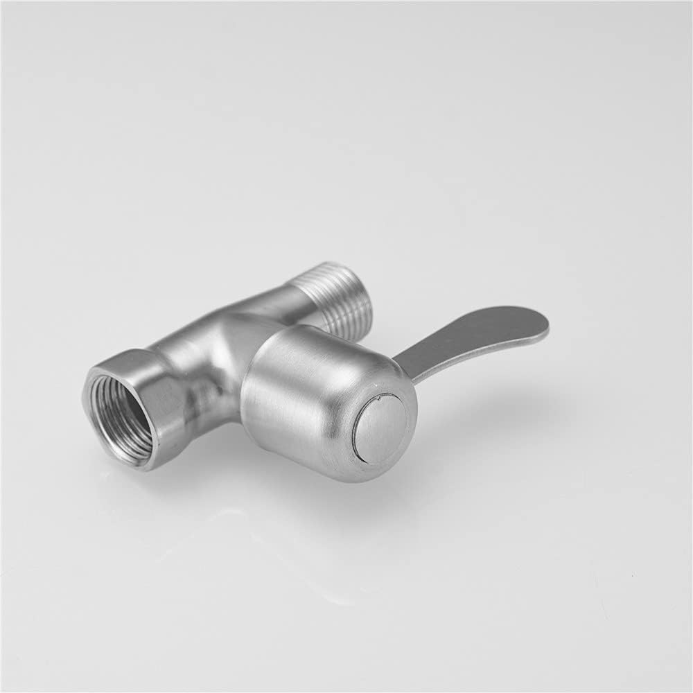 Shower Head Shut Off Valve,Flow Water Shower Head with Valve,Bathroom Hose Shut off Valves Water Pressure Regulator, Polished Chrome,Brushed - Image 3