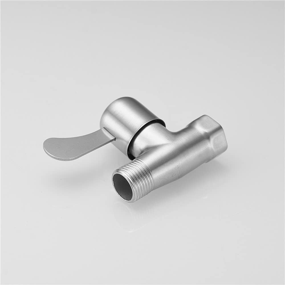 Shower Head Shut Off Valve,Flow Water Shower Head with Valve,Bathroom Hose Shut off Valves Water Pressure Regulator, Polished Chrome,Brushed - Image 2