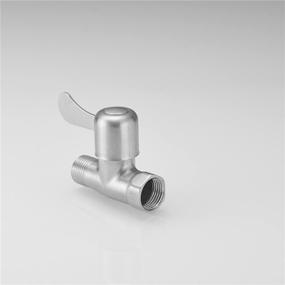 Shower Head Shut Off Valve,Flow Water Shower Head with Valve,Bathroom Hose Shut off Valves Water Pressure Regulator, Polished Chrome,Brushed - Image 5