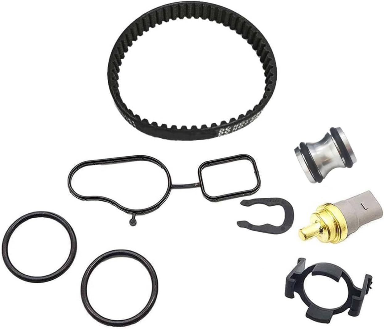 Aluminum Water Pump With Belt Compatible with for Audi A3 A4 TT For VW Tiguan Jetta Golf GTI Eos Beetle CC 2.0T TSI 06H121026AB, 06H121026AE, 1312460, 06H121026AF - Image 7