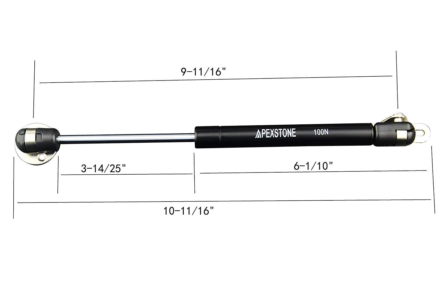 100N/22.5lb Gas Struts 10 Inch Gas Struts Lift Supports Gas Spring Lid Support Gas Props/Shocks, Set of 4 - Image 2