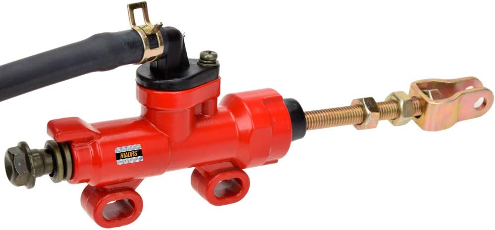 HIAORS Rear Brake Master Cylinder Reservoir Compatible with Coleman KT196 CK100 98cc 196cc 212cc 2.8HP 6.5HP Yerf Dog GX150 150cc Go Kart Buggy 110cc 125cc 250cc ATV Quad Pit Dirt Bike Parts Red - Image 5