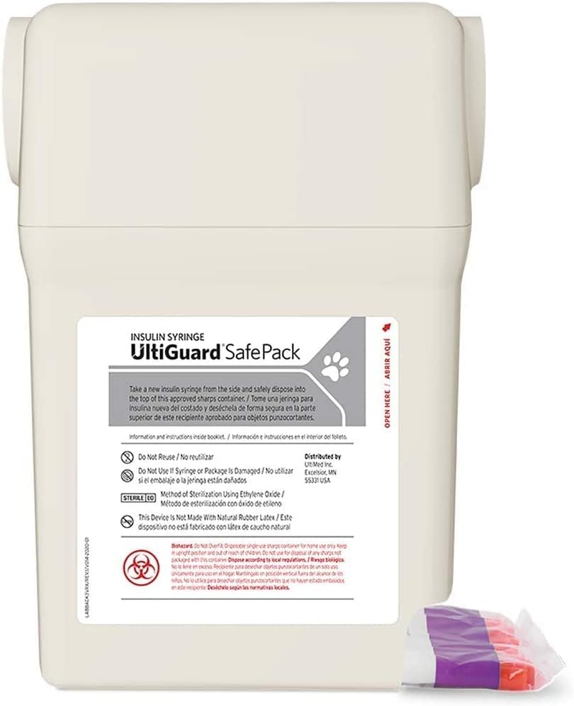 UltiCare VetRx U-100 UltiGuard Safe Pack Pet Insulin Syringes 3/10cc, 29G x 1/2”, 100ct - Image 6