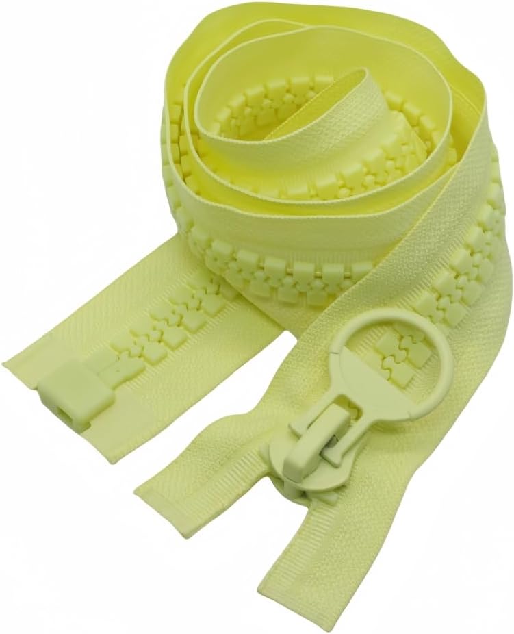YaHoGa 200cm #20 Super Large Separating Giant Plastic Zippers for Sewing Tents Coats Overcoats Boat Cover Canvas Heavy Duty Huge Resin Zippers (78" Yellow) - Image 5
