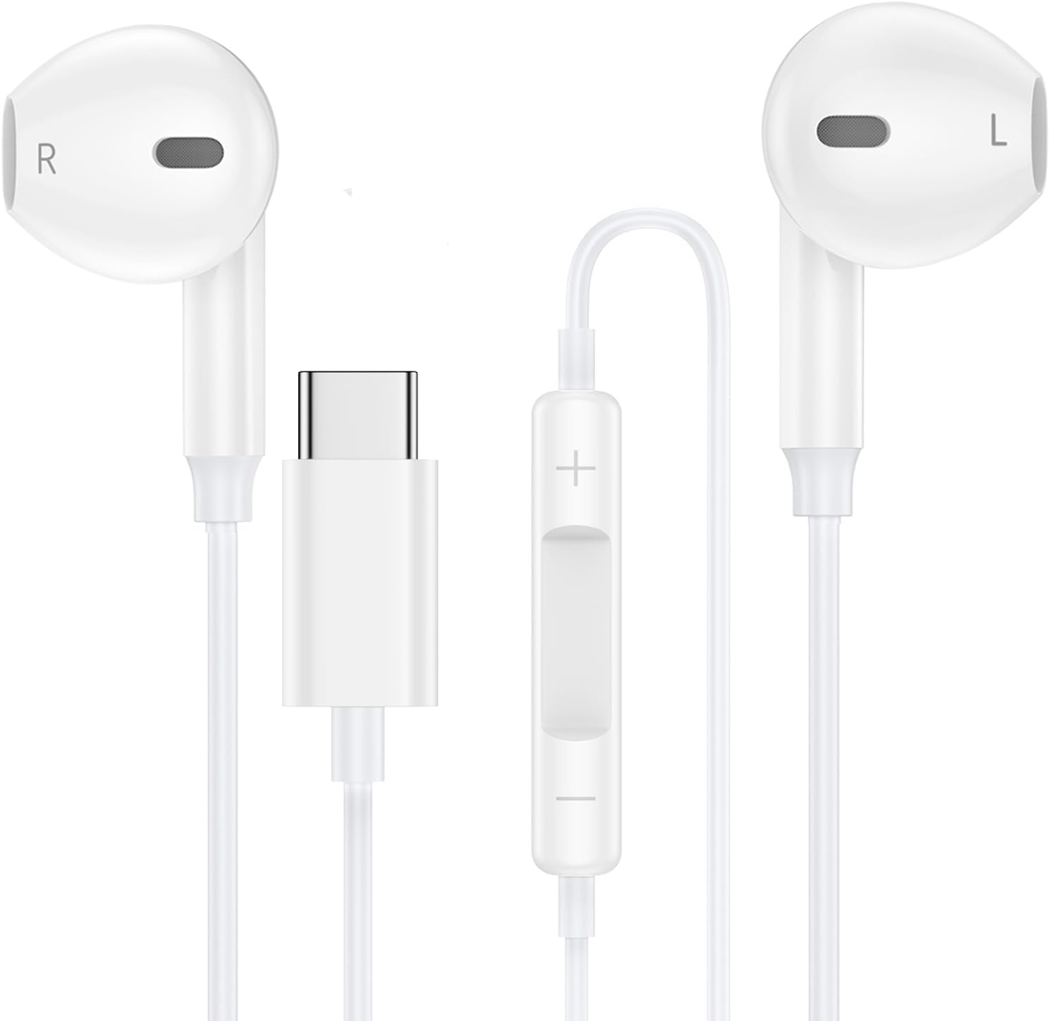 iPhone 17 Pro Max Headphones Wired, USB C Earbuds Wired Earbuds with Microphone for iPhone 17 Pro Max 17 Pro Air 16e 16 Pro Max 16Pro 16 Plus 15Pro, in Ear Type C iPhone 16 Earphones Ear Buds Headset