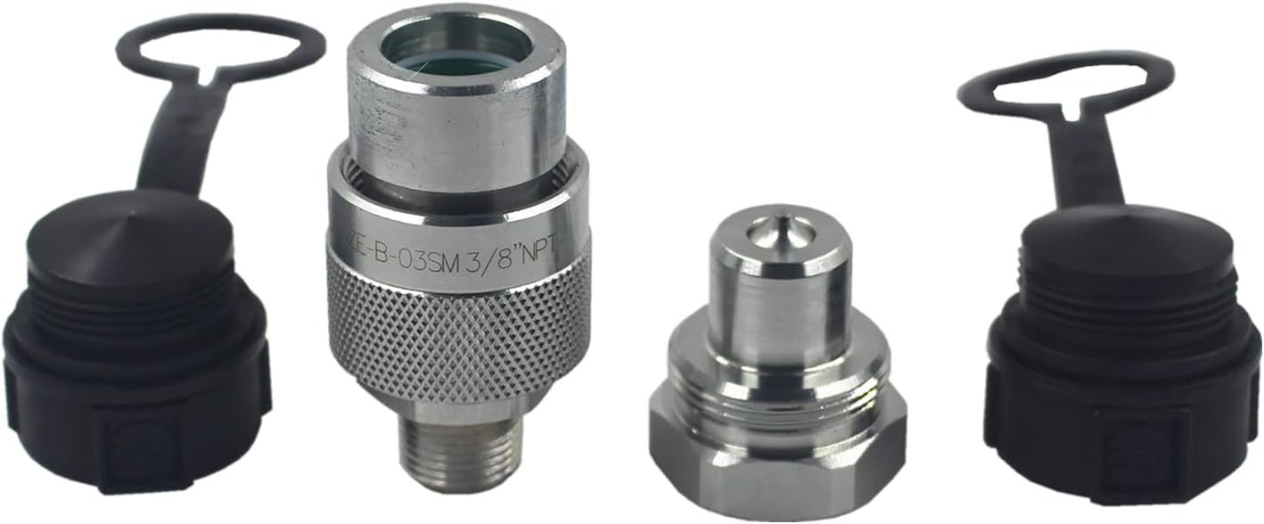KZE-B-03 3/8'' NPT 10,000PSI Hydraulic High Pressure Quick Connect Coupling Quick Coupler Set Replaces Enerpac C-604 - Image 5