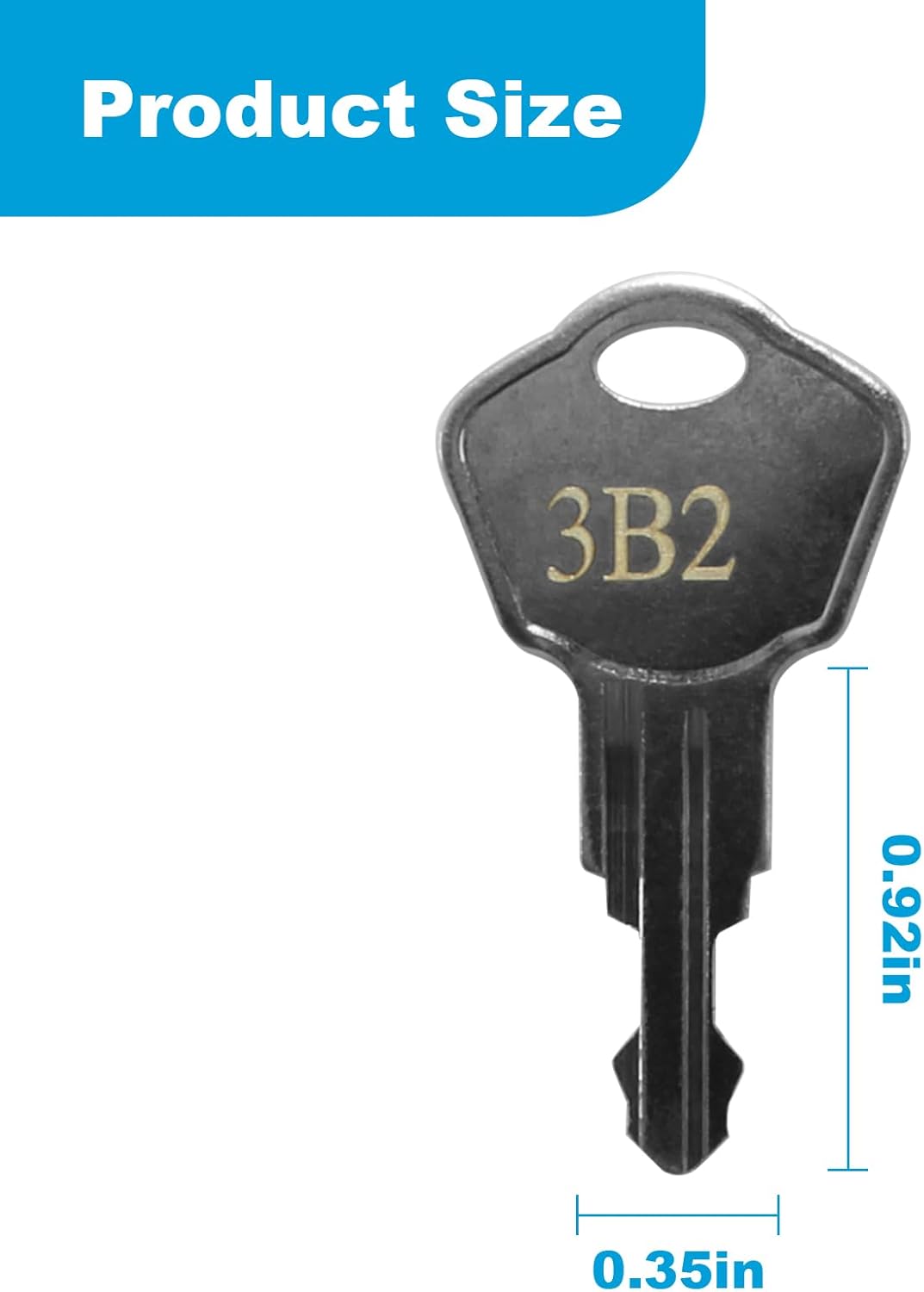 Sentry Safe Replacement Keys Model 1100-Codes 3B2 for Sentry Safe Key (Key 3B2)(3 Pcs) - Image 2