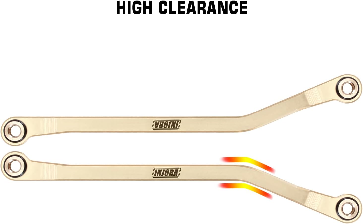 INJORA 46g Brass High Clearance Links Set for TRX4M High Trail K10 F150 1/18 RC Crawler Upgrade (4M-97) - Image 3