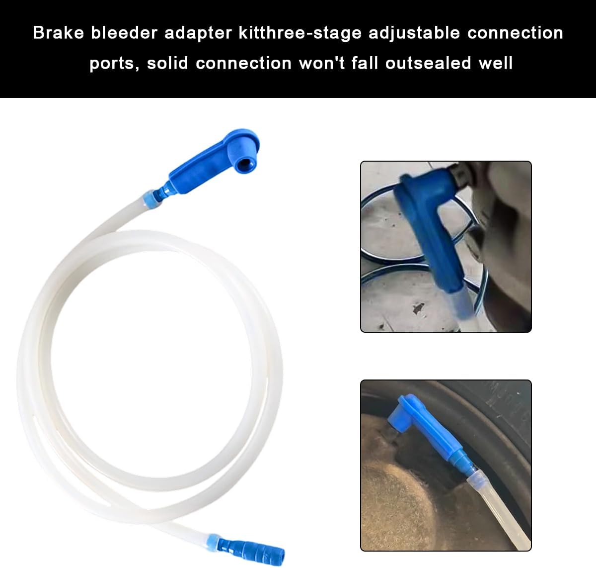 5 PCS Exchange Tool Connector Brake Bleeding Kit, Auto Oil Bleeder Pump Exchange Adapter, Brake Fluid Bleeder Connector, Automotive Oil Pumping Pipe Connectors for Vehicles - Image 4