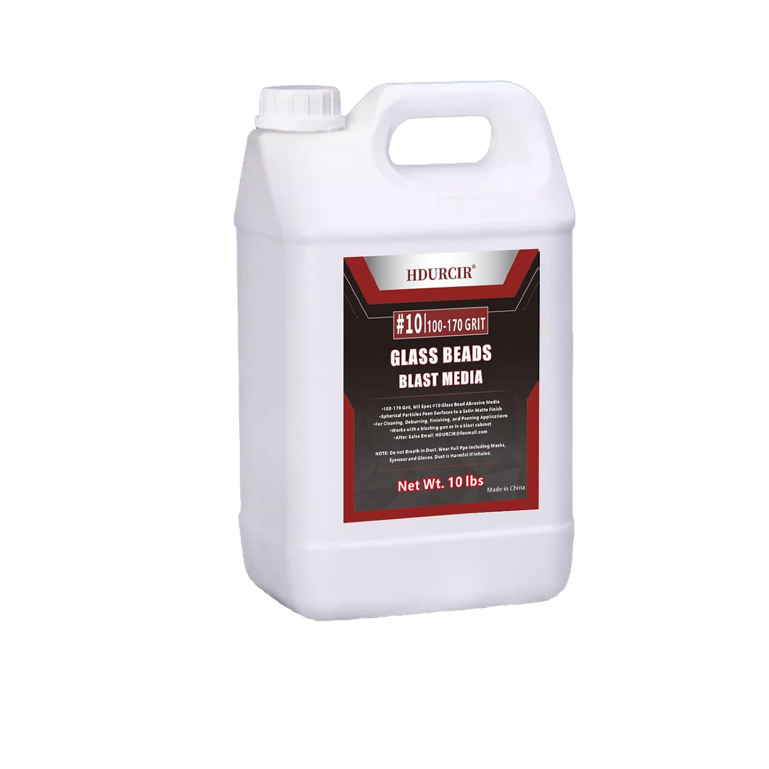 #10 Glass Beads - 10 lb (4.5 kg) - Sand Blasting Abrasive Media (Medium) 100-170 Mesh (Grit) for Blast Cabinets or Sand Blasting Guns