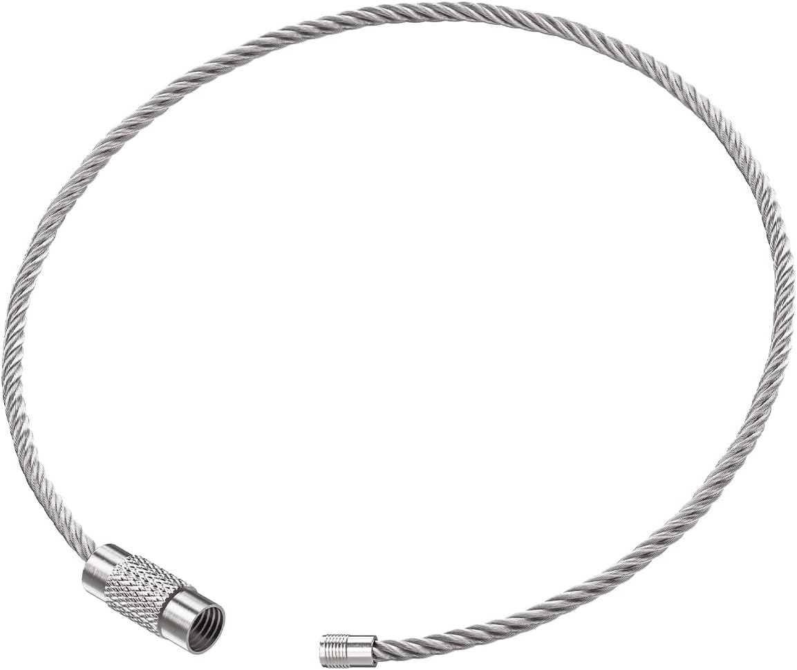 Pawfly 5 Inch/10 Inch Wire Keychain Cable Large Stainless Steel Key Ring Loop Holder, 20/50/100 Pack - Image 8